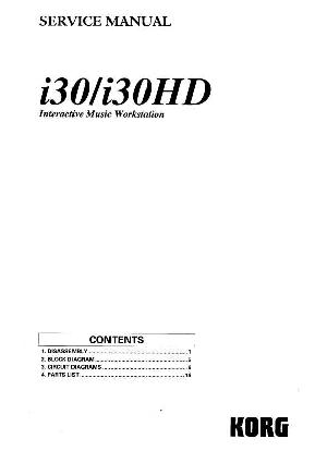 Сервисная инструкция Korg I30, I30HD ― Manual-Shop.ru