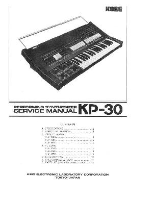 Сервисная инструкция KORG KP-30 ― Manual-Shop.ru