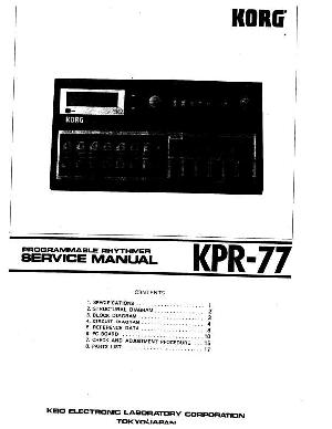 Сервисная инструкция Korg KPR-77 ― Manual-Shop.ru