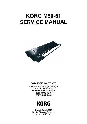 Service manual Korg M50-61 ― Manual-Shop.ru