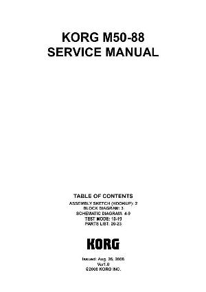 Сервисная инструкция Korg M50-88 ― Manual-Shop.ru