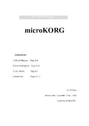Сервисная инструкция Korg MIKROKORG ― Manual-Shop.ru