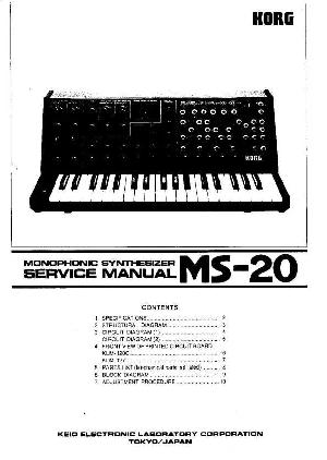 Сервисная инструкция Korg MS-20 ― Manual-Shop.ru