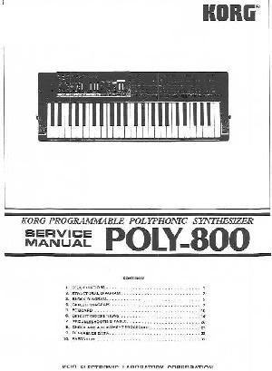 Сервисная инструкция Korg POLY-800 ― Manual-Shop.ru