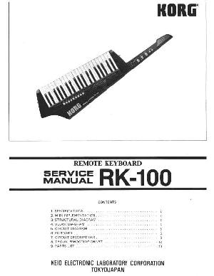 Сервисная инструкция Korg RK-100 ― Manual-Shop.ru