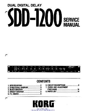 Сервисная инструкция Korg SDD-1200 ― Manual-Shop.ru