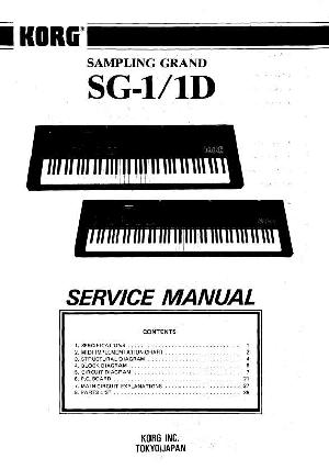 Сервисная инструкция Korg SG-1, SG-1D ― Manual-Shop.ru