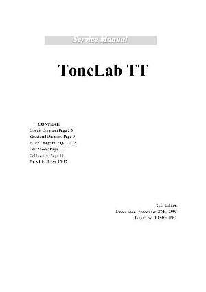 Сервисная инструкция Korg TONELAB TT ― Manual-Shop.ru