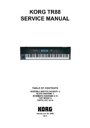 Сервисная инструкция Korg TR88 ― Manual-Shop.ru