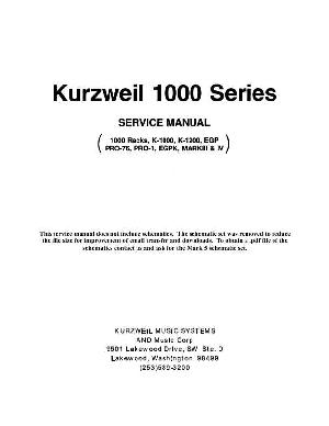 Сервисная инструкция Kurzweil K1000 ― Manual-Shop.ru