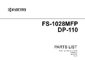 Сервисная инструкция Kyocera FS-1028MFP, DP110, Parts Catalog ― Manual-Shop.ru