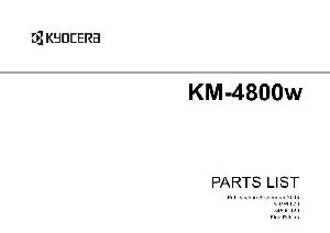Сервисная инструкция Kyocera KM-4800W, Parts catalog ― Manual-Shop.ru