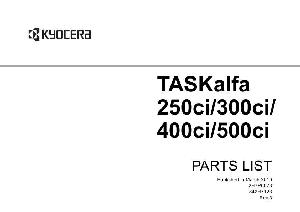 Сервисная инструкция Kyocera TASKALFA-250CI, 300CI, 400CI, 500CI, Parts catalog ― Manual-Shop.ru