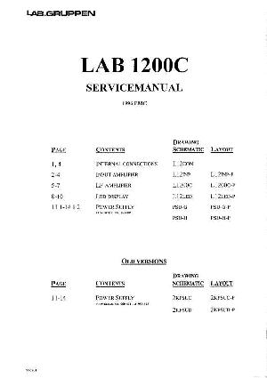 Сервисная инструкция Lab.gruppen LAB1200C ― Manual-Shop.ru