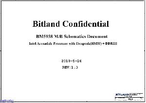 Schematic Lenovo B460 BITLAND BM5958 ― Manual-Shop.ru