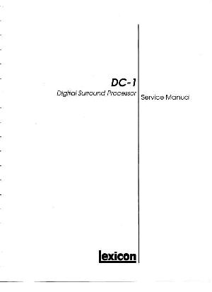 Service manual Lexicon DC-1 ― Manual-Shop.ru