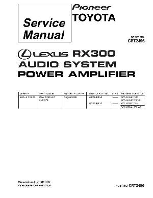 Сервисная инструкция Pioneer GM-8706, GM-8306, RX300 ― Manual-Shop.ru