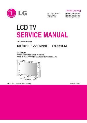 Сервисная инструкция LG 22LK230, LP92R ― Manual-Shop.ru