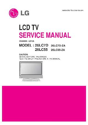 Сервисная инструкция LG 26LC7D, 26LC55, LD73A chassis ― Manual-Shop.ru