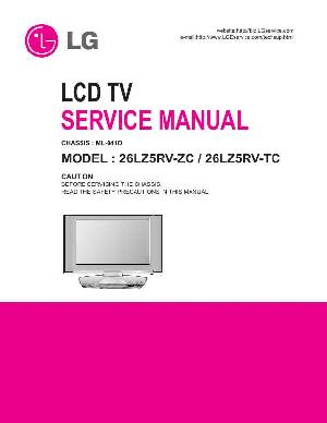 Сервисная инструкция LG 26LZ5RV, ML-041D chassis ― Manual-Shop.ru