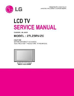 Сервисная инструкция LG 27LZ5RV, ML-041D chassis ― Manual-Shop.ru