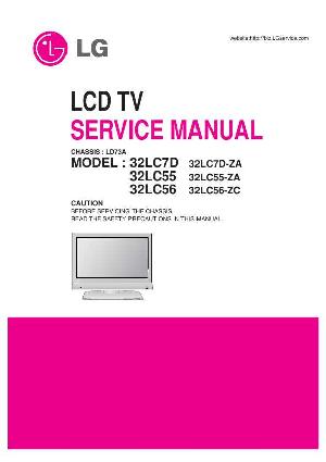 Сервисная инструкция LG 32LC55, 32LC56, 32LC7D, LD73A chassis ― Manual-Shop.ru