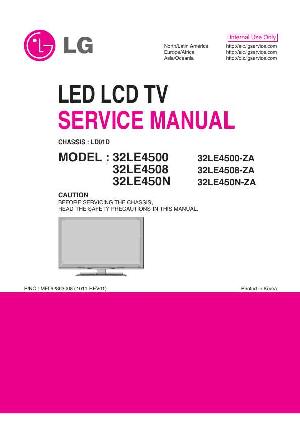Service manual LG 32LE4500, 32LE4508, 32LE450N, шасси LD01D ― Manual-Shop.ru