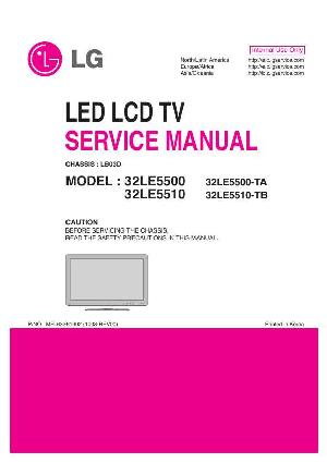 Сервисная инструкция LG 32LE5510, 32LE5510, LB03D ― Manual-Shop.ru