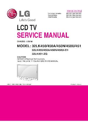 Сервисная инструкция LG 32LK450, LD01M ― Manual-Shop.ru