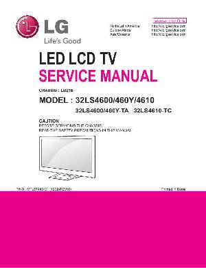 Сервисная инструкция LG 32LS4600 LB21B ― Manual-Shop.ru