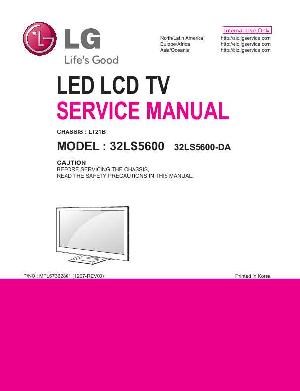 Сервисная инструкция LG 32LS5600 LT21B ― Manual-Shop.ru
