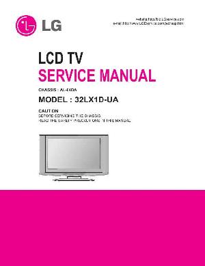 Сервисная инструкция LG 32LX1D, AL04DA chassis ― Manual-Shop.ru