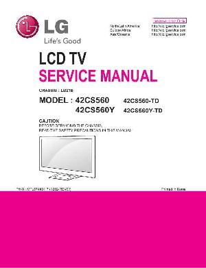 Сервисная инструкция LG 42CS560 LB21B ― Manual-Shop.ru