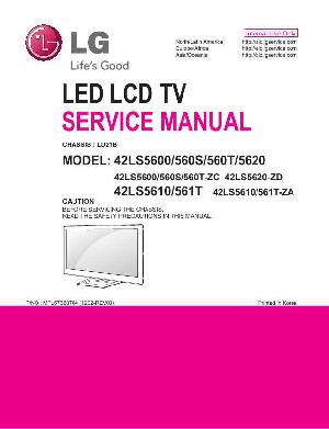 Сервисная инструкция LG 42LS5600 LD21B ― Manual-Shop.ru