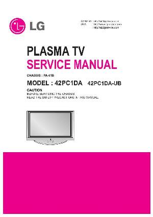 Сервисная инструкция LG 42PC1DA, PA-61B chassis ― Manual-Shop.ru