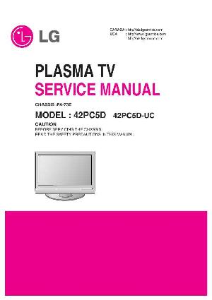 Сервисная инструкция LG 42PC5D ― Manual-Shop.ru