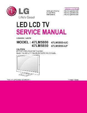 Сервисная инструкция LG 47LM5800 47LM5850 LA21B ― Manual-Shop.ru