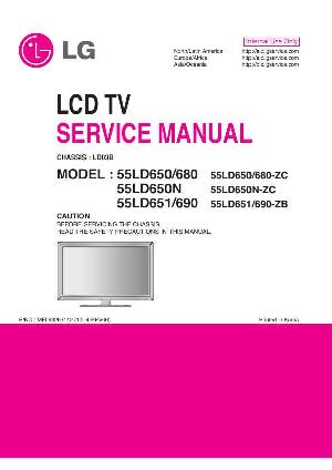 Сервисная инструкция LG 55LD650, 55LD651, 55LD680, 55LD690, шасси LD03B ― Manual-Shop.ru