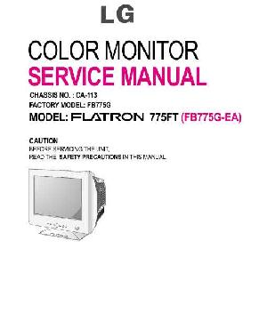 Сервисная инструкция LG 775FT ― Manual-Shop.ru