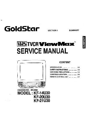 Сервисная инструкция LG KF-21U30, (Goldstar) ― Manual-Shop.ru