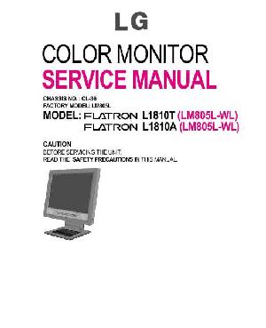 Сервисная инструкция LG L1810A, T ― Manual-Shop.ru