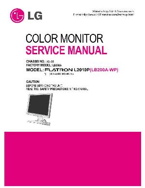 Сервисная инструкция LG L2010P ― Manual-Shop.ru
