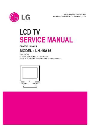 Сервисная инструкция LG LN-15A15, ML-012A chassis ― Manual-Shop.ru