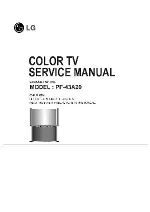 Сервисная инструкция LG PF-43F20, MP-87B chassis ― Manual-Shop.ru