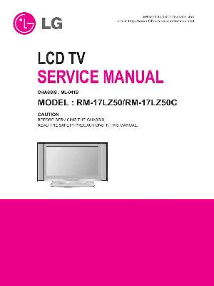 Сервисная инструкция LG RM-17LZ50, ML-041B chassis ― Manual-Shop.ru