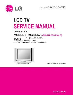Сервисная инструкция LG RM-20LA70, ML-041B chassis ― Manual-Shop.ru