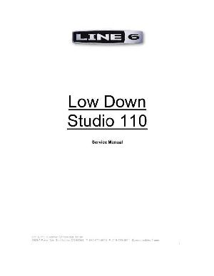Сервисная инструкция Line6 LOW-DOWN-STUDIO-110 ― Manual-Shop.ru