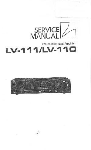 Сервисная инструкция Luxman LV-110, LV-111 ― Manual-Shop.ru