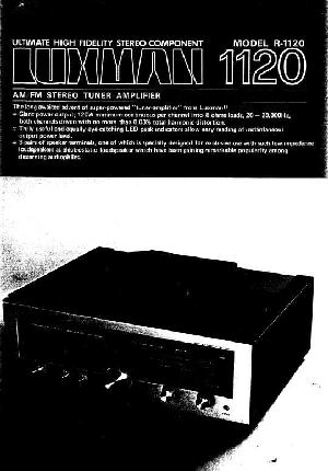Сервисная инструкция Luxman R-1120 ― Manual-Shop.ru