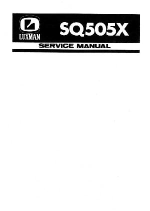 Service manual Luxman SQ505X ― Manual-Shop.ru